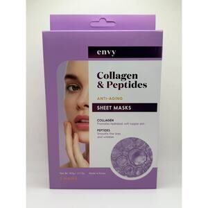 NEW-Envy Collagen & Peptides Anti-Aging Face Masks 5-Pack
